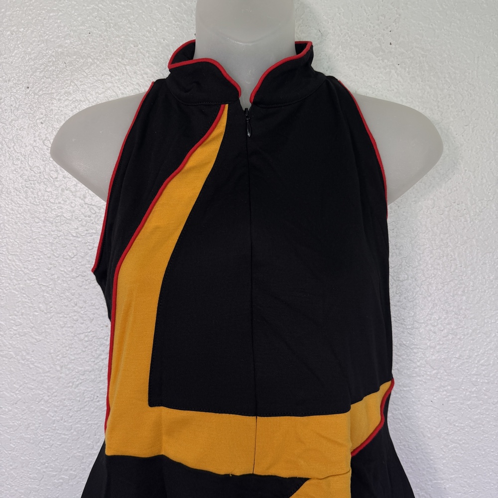 Elhoffer Design Dress Womens Large Marvelous Bolt Zip Up Costume Cosplay Black - Picture 5 of 13